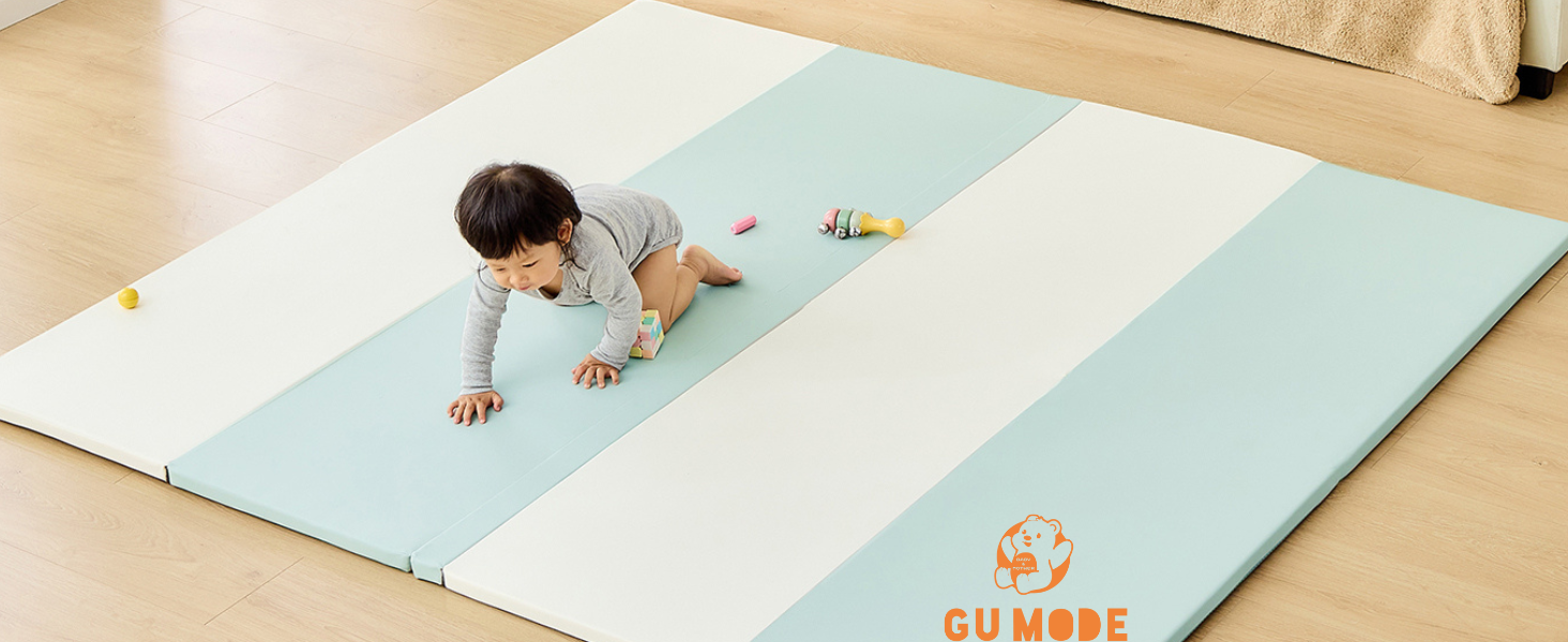 Amazon.co.jp: GU MODE プレイマット ベビーマット 抗菌 ベビープレイ